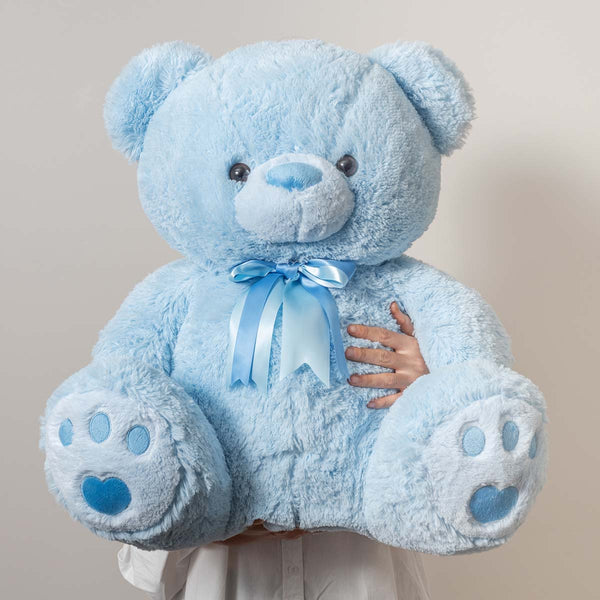 large blue teddy bear