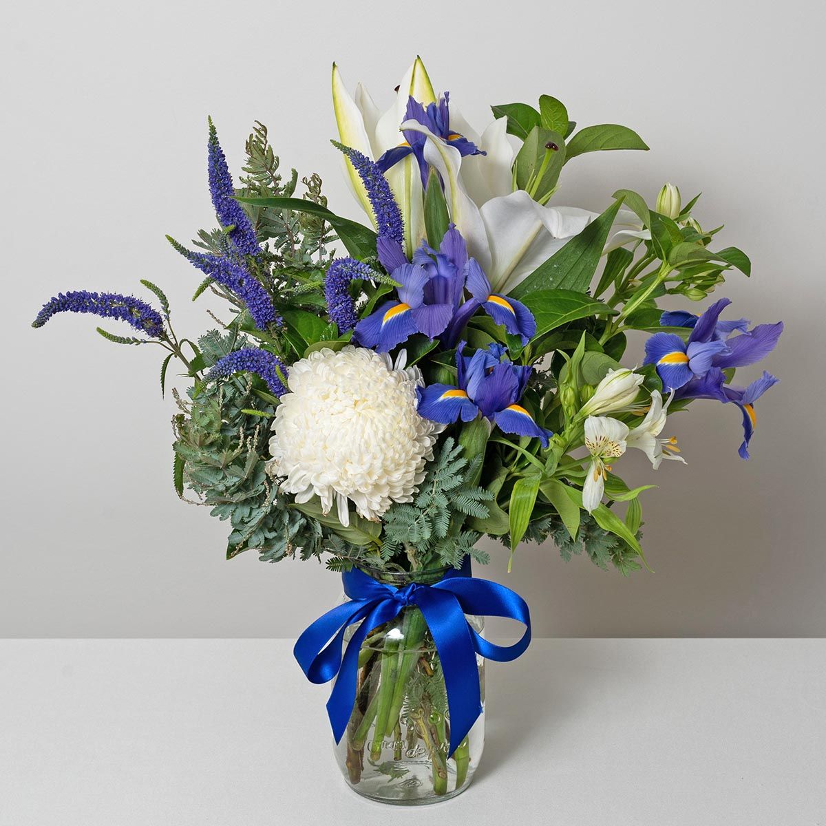 Deluxe Blue & White Flower Jar