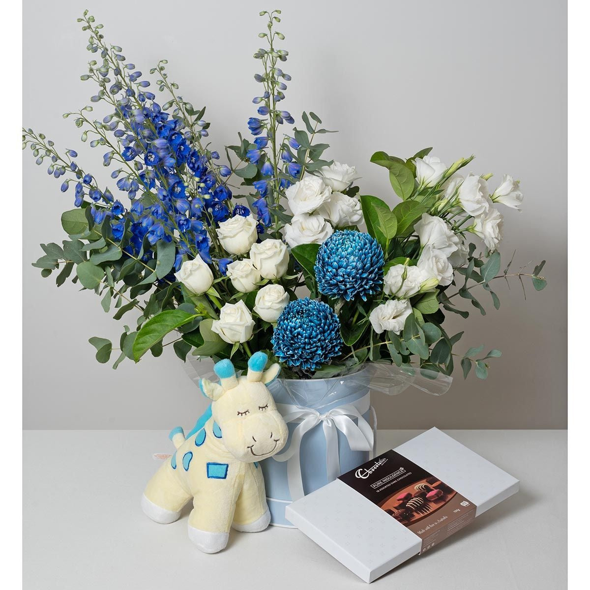 Blue & White Hat Box Gift Set