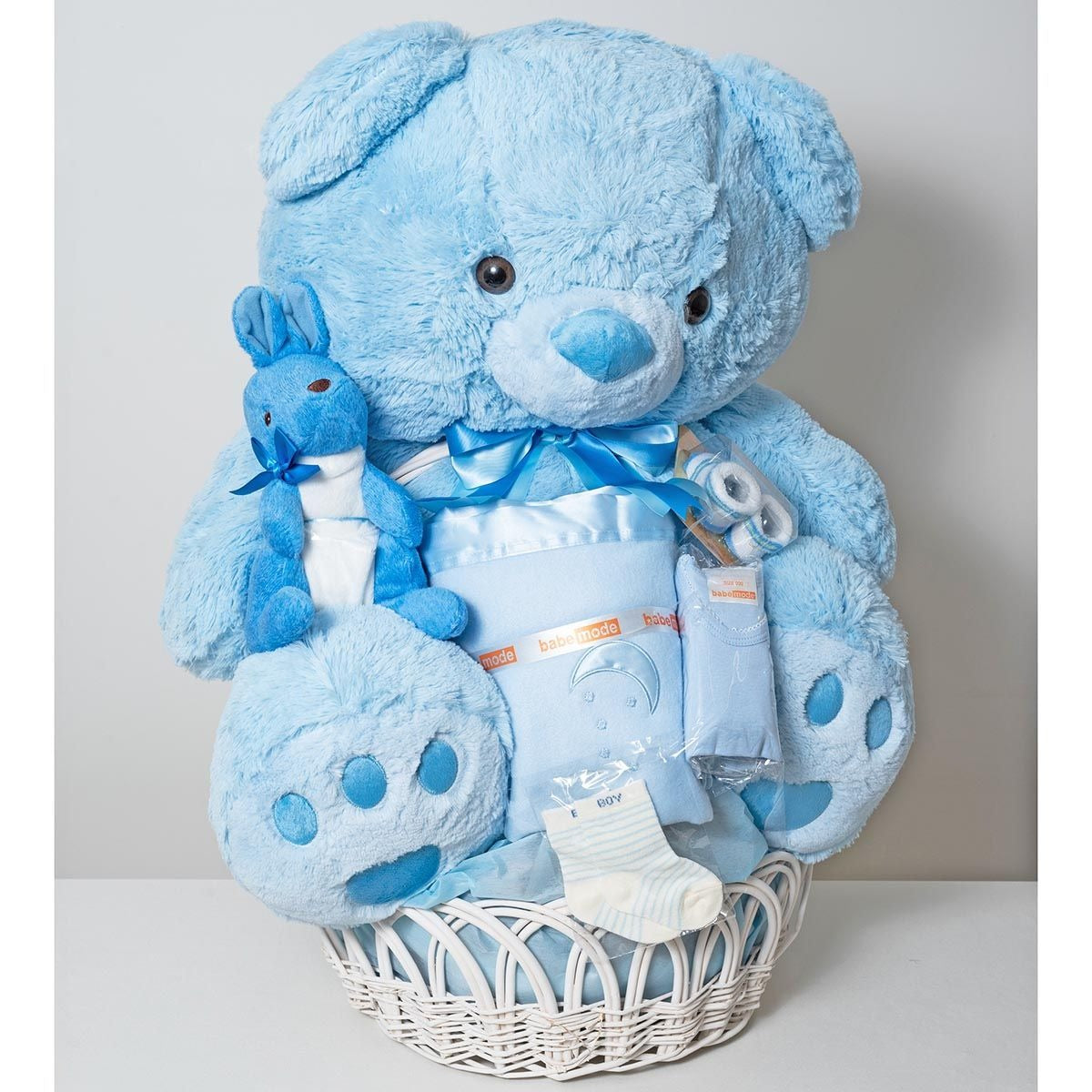 Teddy Baby Product Hamper Blue Deluxe
