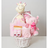 Giraffe Baby Product Hamper Pink Deluxe