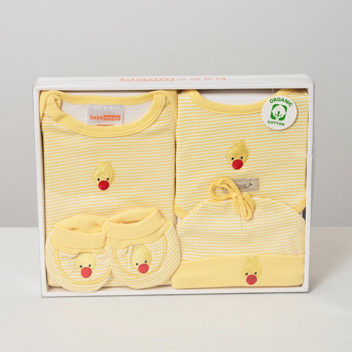 Organic Yellow Chick Baby Gift Set 4pcs