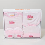 Organic Pink Ladybug Baby Gift Set 4pcs