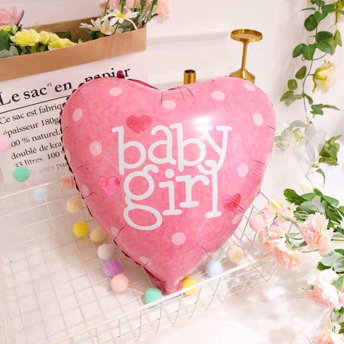 Balloon Heart Baby Girl